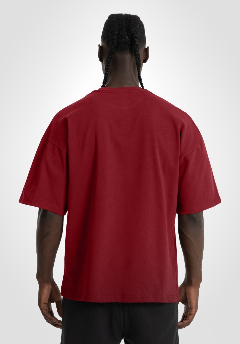 Heavy Oversize Tee - Bordeaux (Bordeaux) – T-shirt's von Straight Outta Cotton