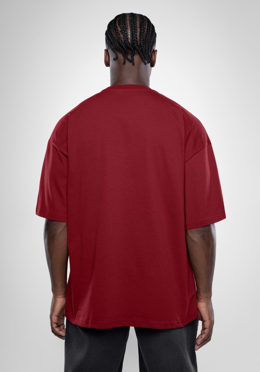 Heavy Oversize Tee - Bordeaux (Bordeaux) – T-shirt's von Straight Outta Cotton