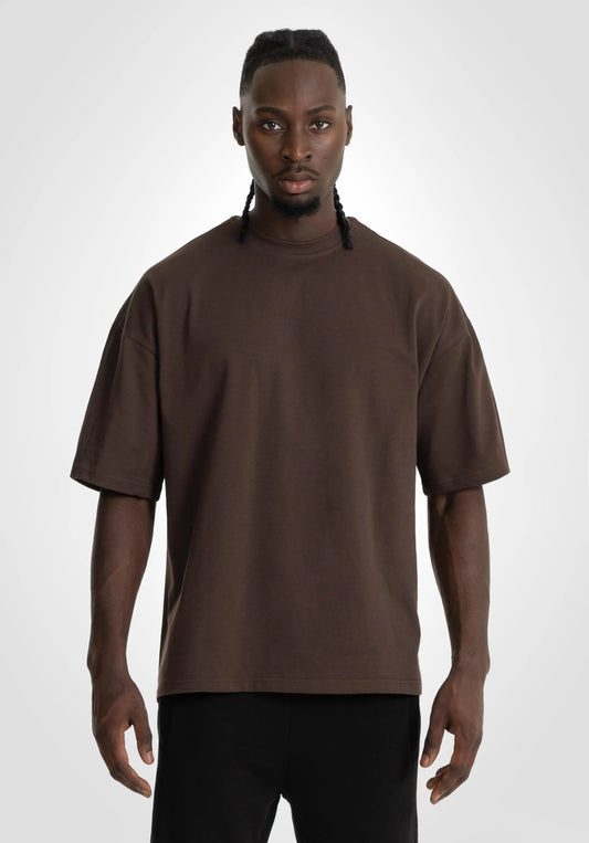 Heavy Oversize Tee - Brown (Braun) – T-shirt's von Straight Outta Cotton