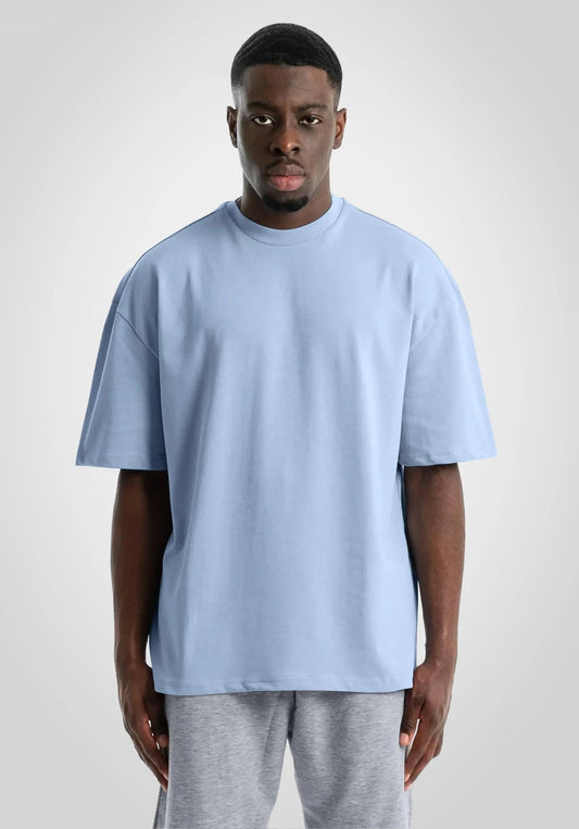 Heavy Oversize Tee - Light Blue (Blau) – T-shirt's von Straight Outta Cotton