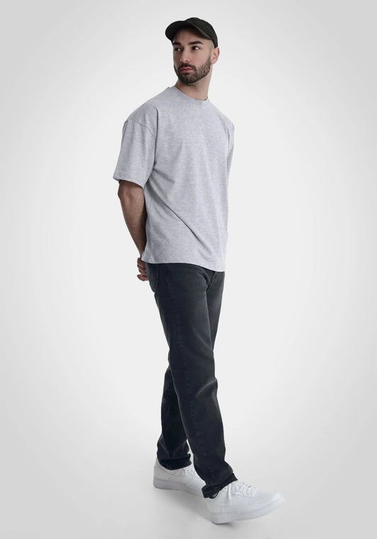 Heavy Oversize Tee - Melange Grey (Grey) – T-shirt's by Straight Outta Cotton