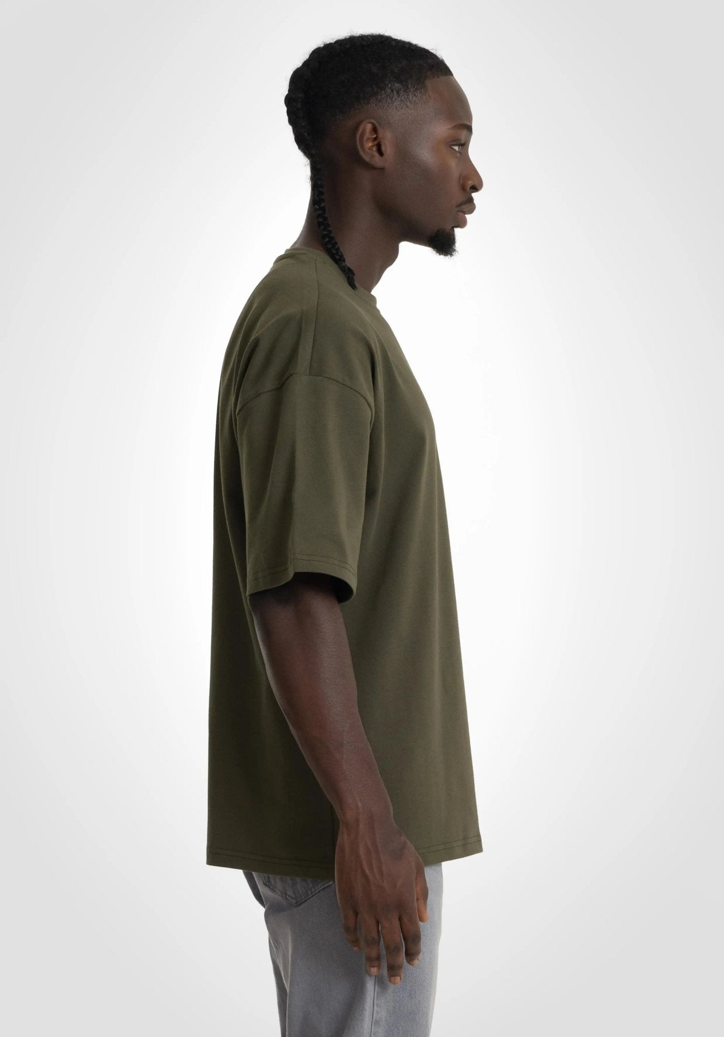 Heavy Oversize Tee - Olive (Olive) – T-shirt's von Straight Outta Cotton