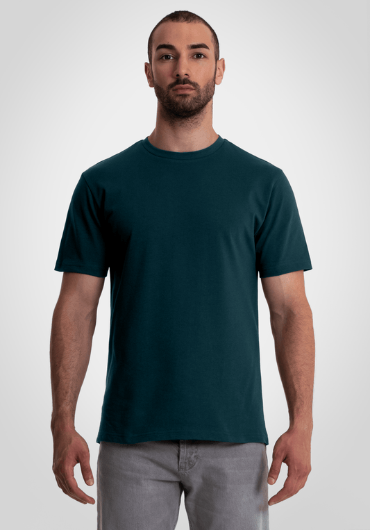 Heavy Regular Fit Tee - Dark Pine Green (Grün) – von Straight Outta Cotton