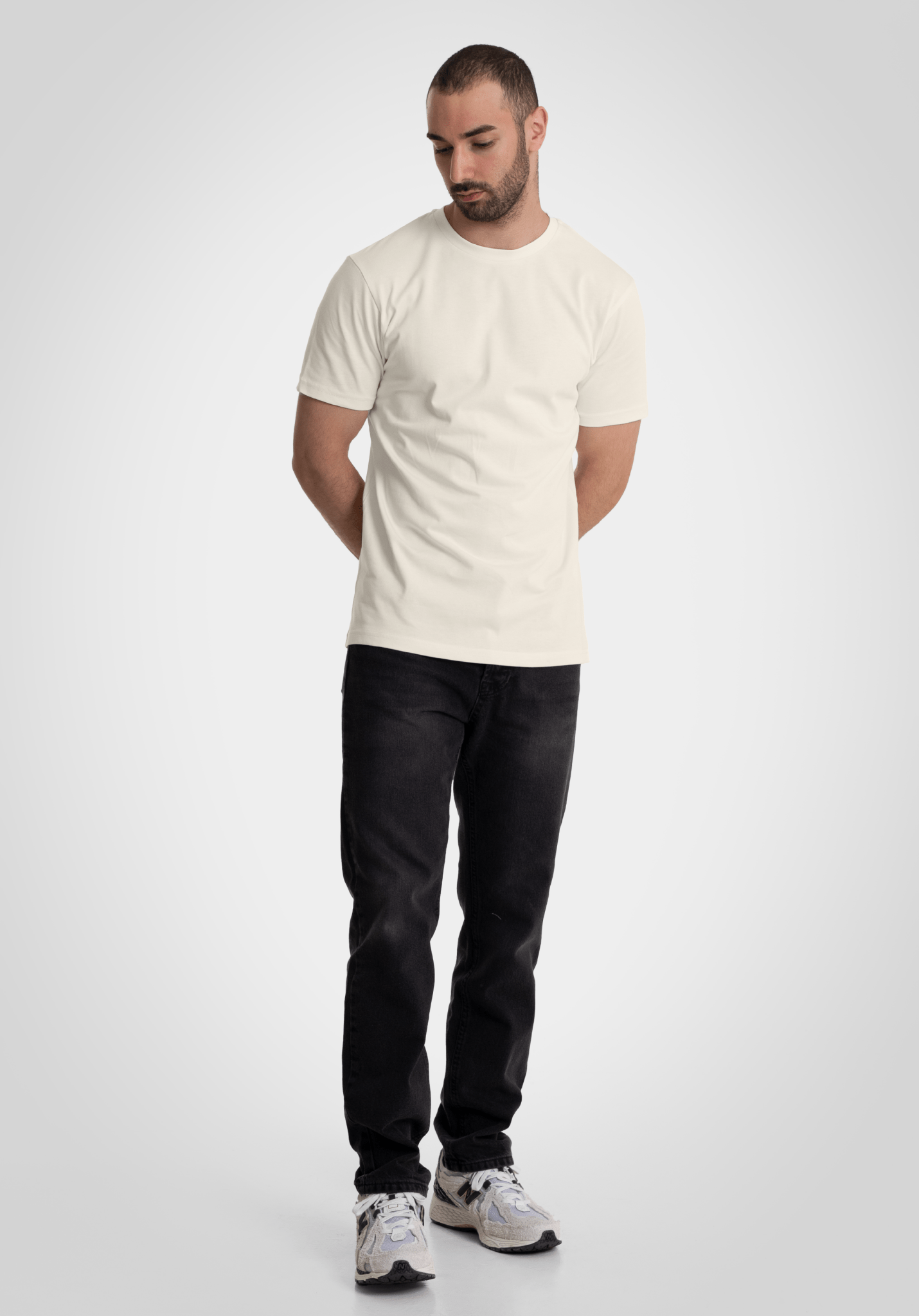 Heavy Regular Fit Tee - Off White (Off White) – von Straight Outta Cotton