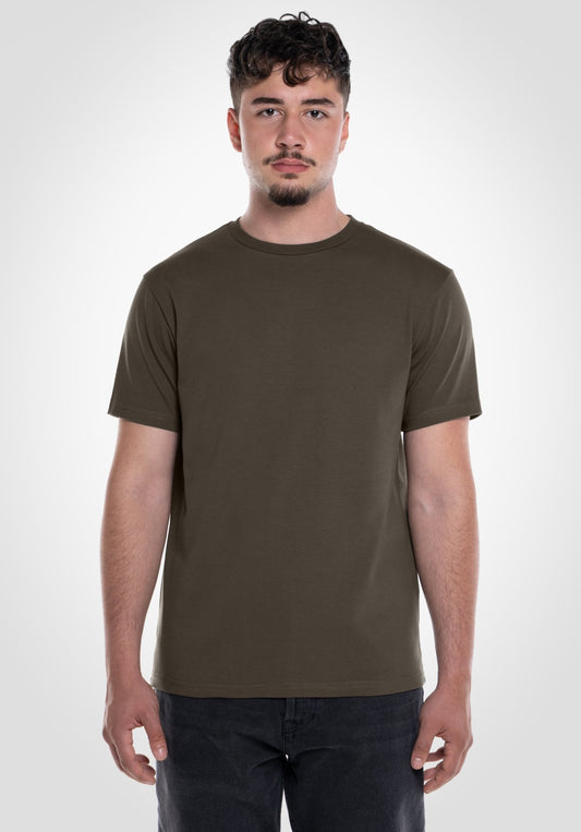 Heavy Regular Fit Tee - Olive (Olive) – von Straight Outta Cotton