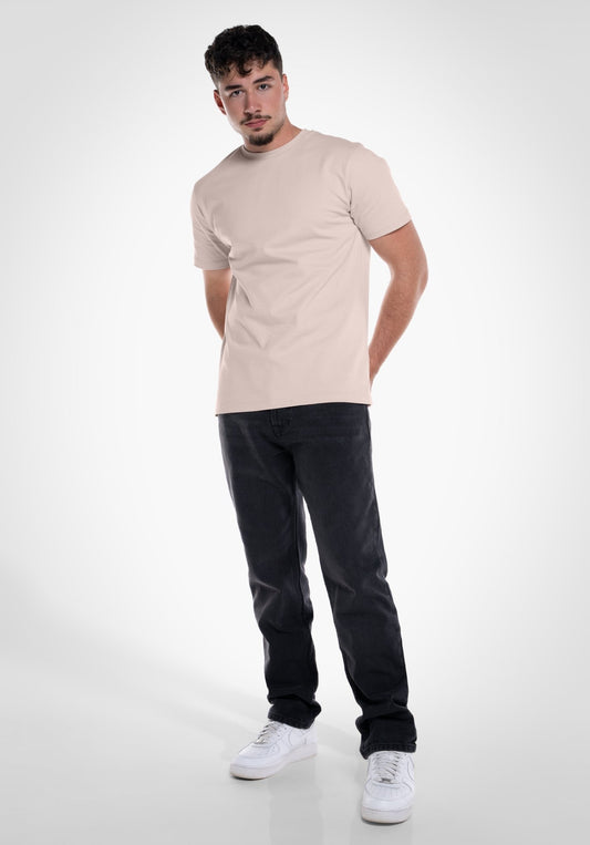 Heavy Regular Fit Tee - Peach Latte (Peach Latte) – von Straight Outta Cotton