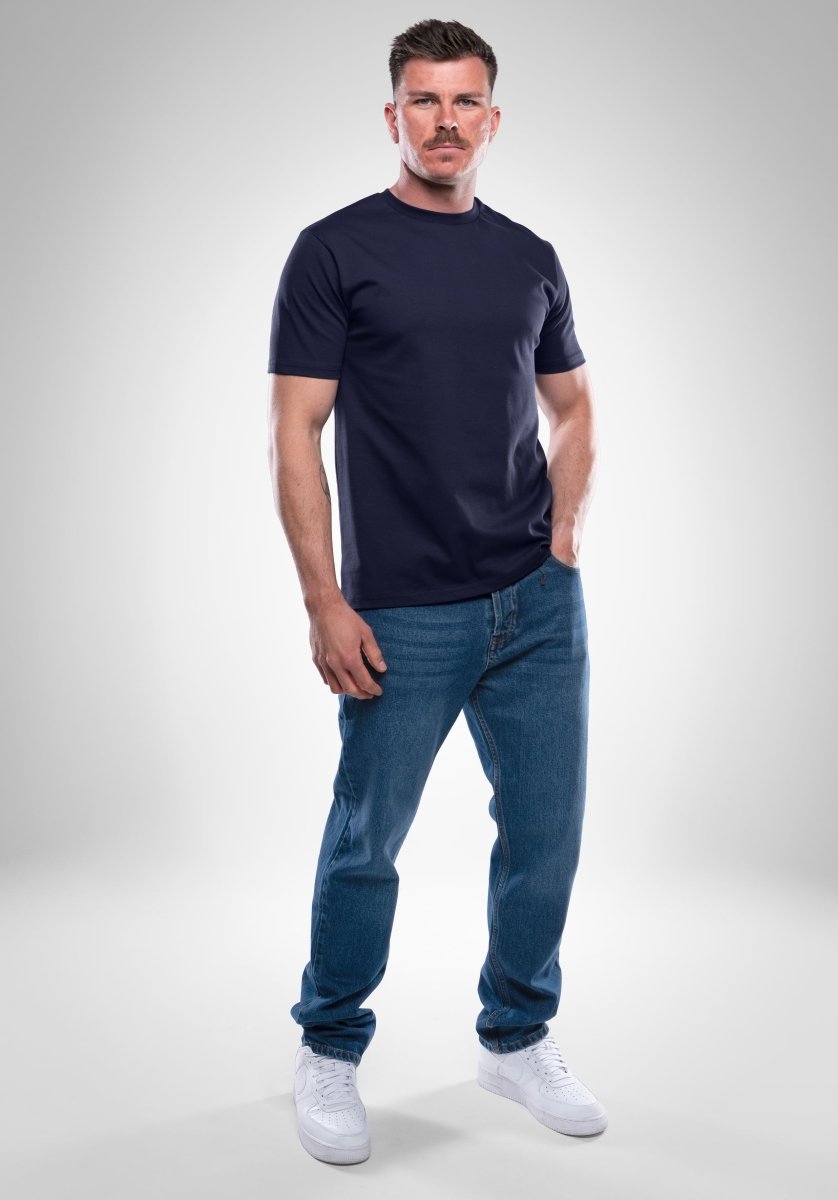 Heavy Regular Fit Tee - Slate Navy (Marineblau) – von Straight Outta Cotton
