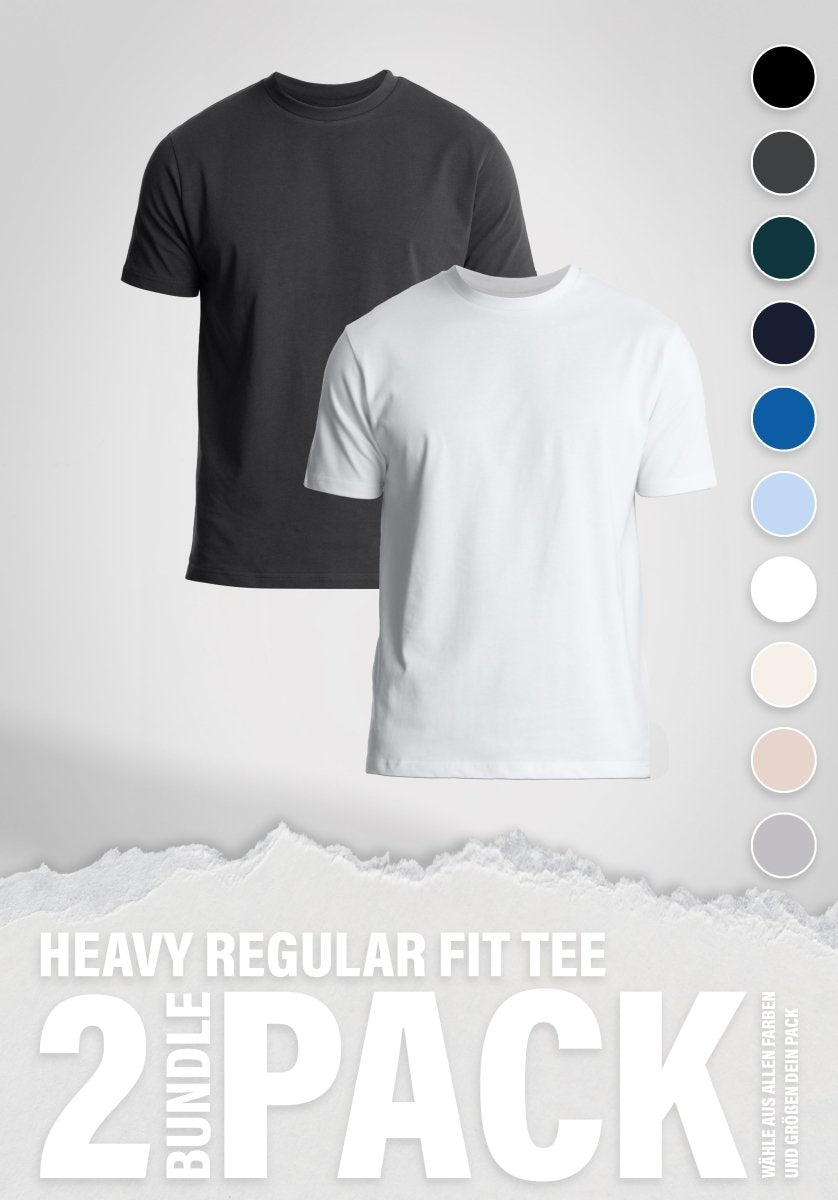 Heavy Regular Tee Doublepack () – Custom Bundle von Straight Outta Cotton