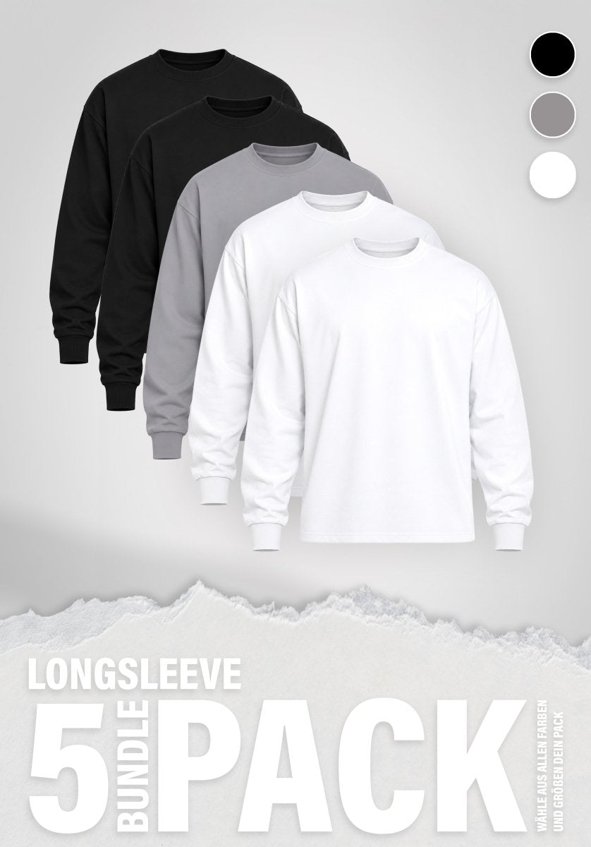 Longsleeve 5er Pack : 5 longsleeves dans un pack de Straight Outta Cotton
