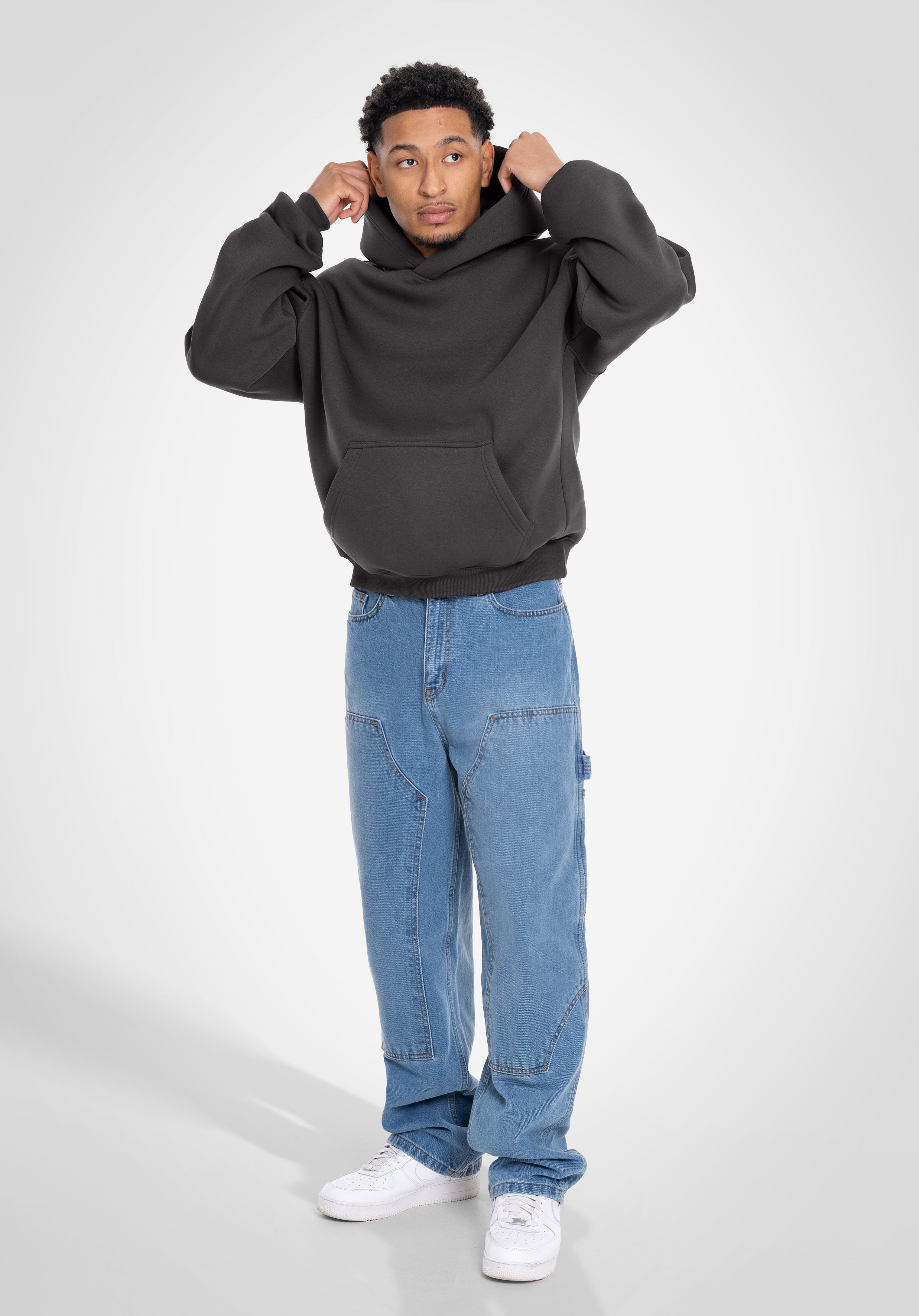 Patch Baggy Denim - Bleached