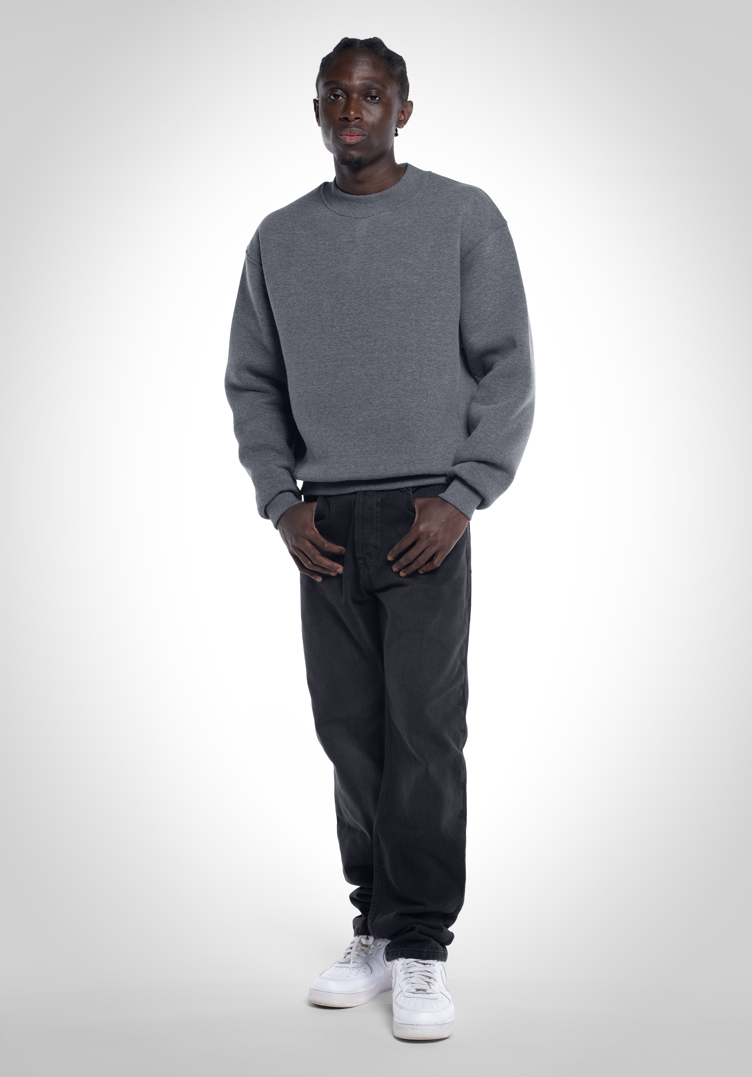 Oversized Sweater - Melange Grey