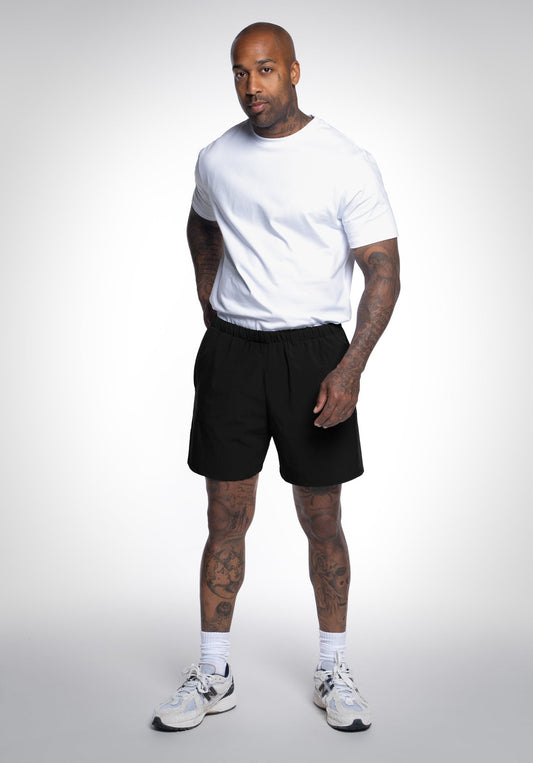 Nylon Shorts - Black (Schwarz) – Shorts von Straight Outta Cotton