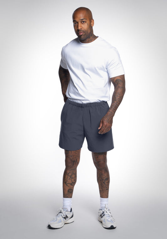 Nylon Shorts - Steel Grey (Grau) – Shorts von Straight Outta Cotton