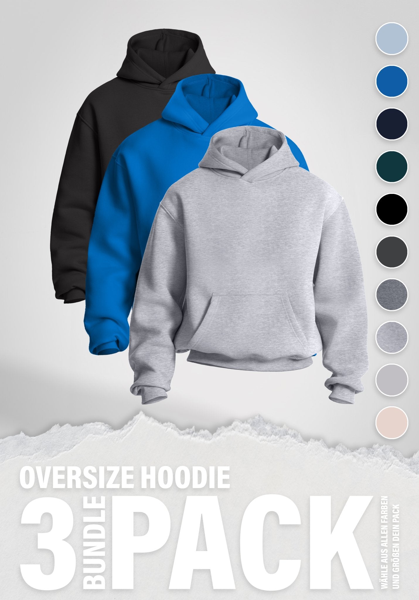 Oversize Hoodie 3er Pack () – von Straight Outta Cotton