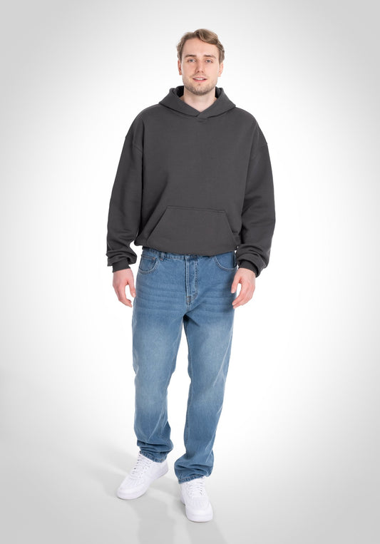 Oversize Hoodie - 500 GSM French Terry 100% Cotton - Slate Grey (Grau) – Hoodies von Straight Outta Cotton