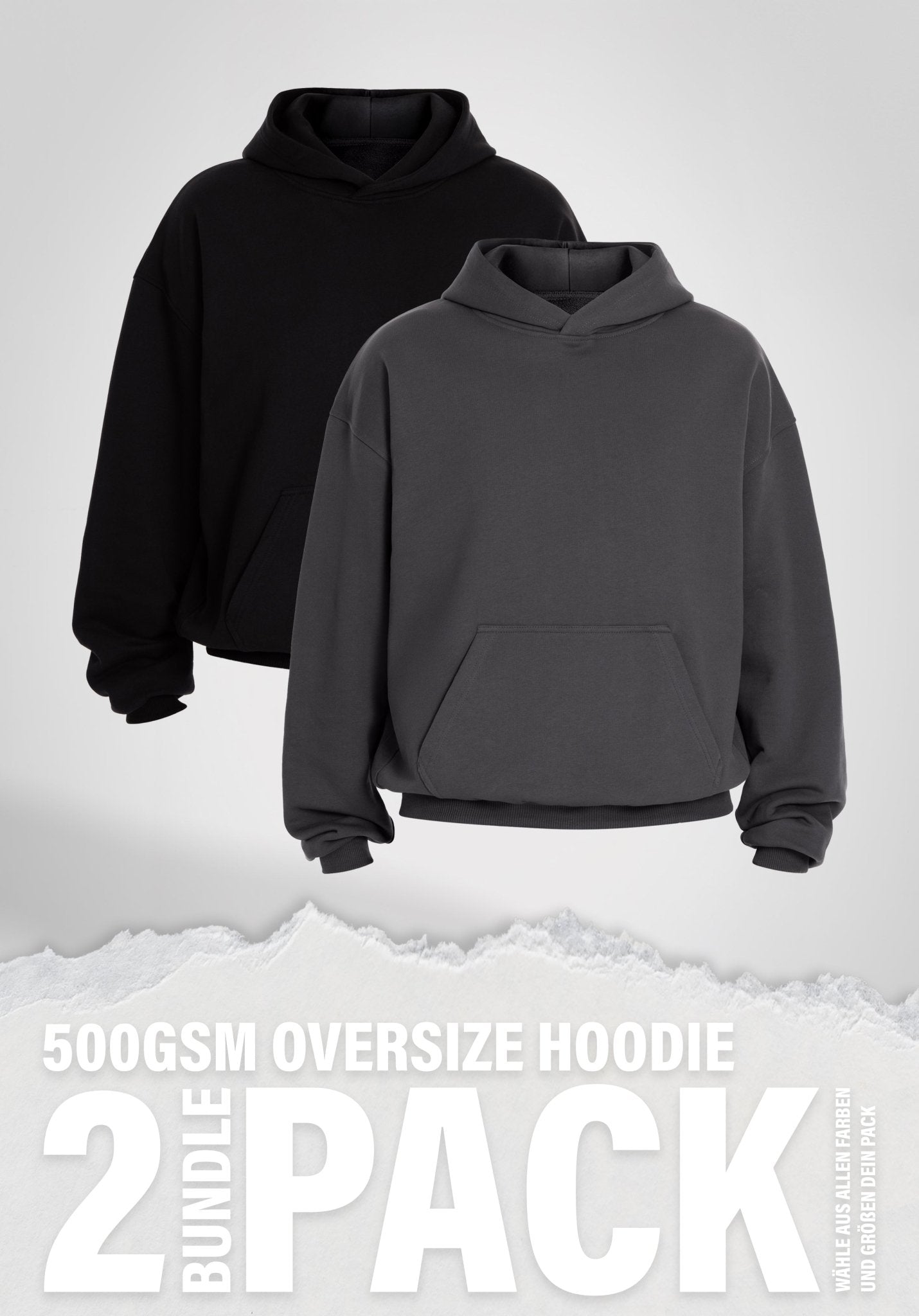 Oversize Hoodie - 500 GSM - French Terry - Double Pack () – Custom Bundle von Straight Outta Cotton