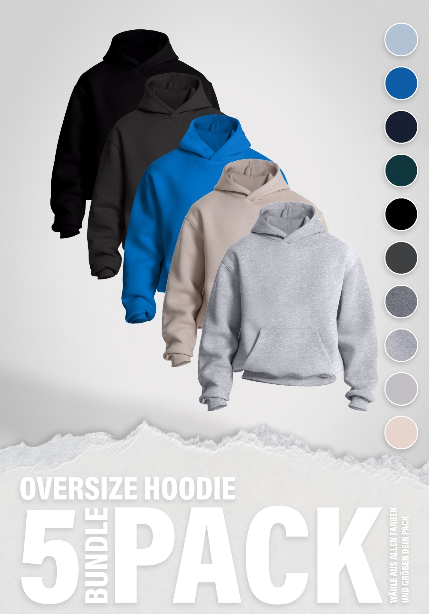 Oversize Hoodie 5er Pack () – von Straight Outta Cotton