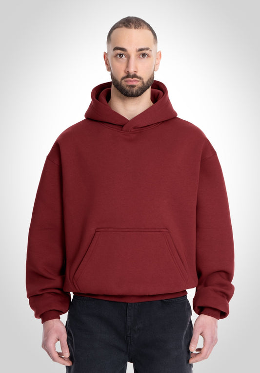 Oversize Hoodie Bordeaux Red () – Hoodies von Straight Outta Cotton