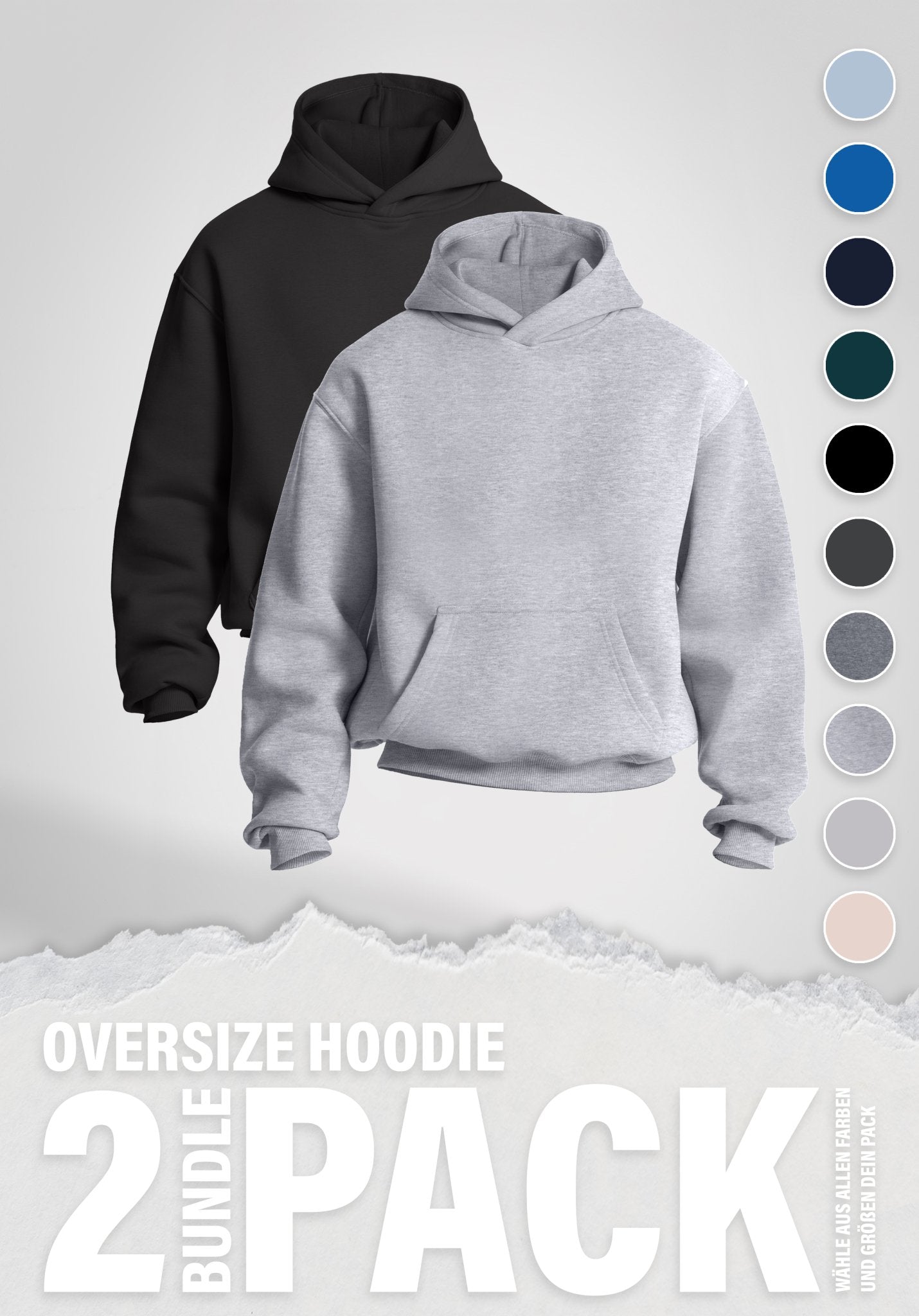 Oversize Hoodie Doublepack () – von Straight Outta Cotton