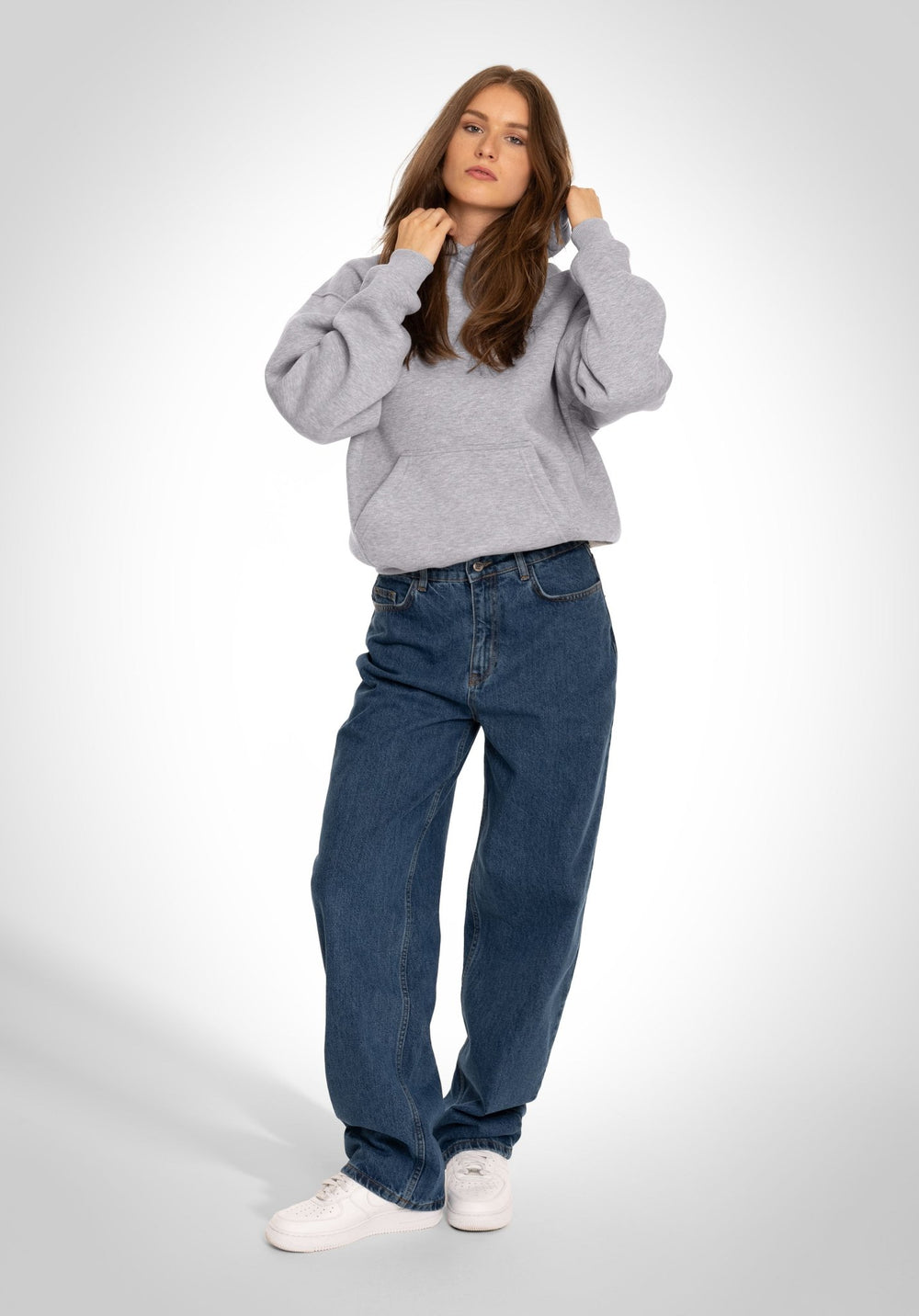 Merino Oversize Hoodie in Gravity Gray main image 1