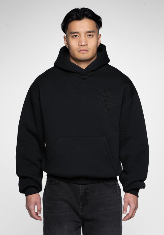 Oversize Hoodie Store Edition - Black on Black (Noir) – Hoodies de Straight Outta Cotton