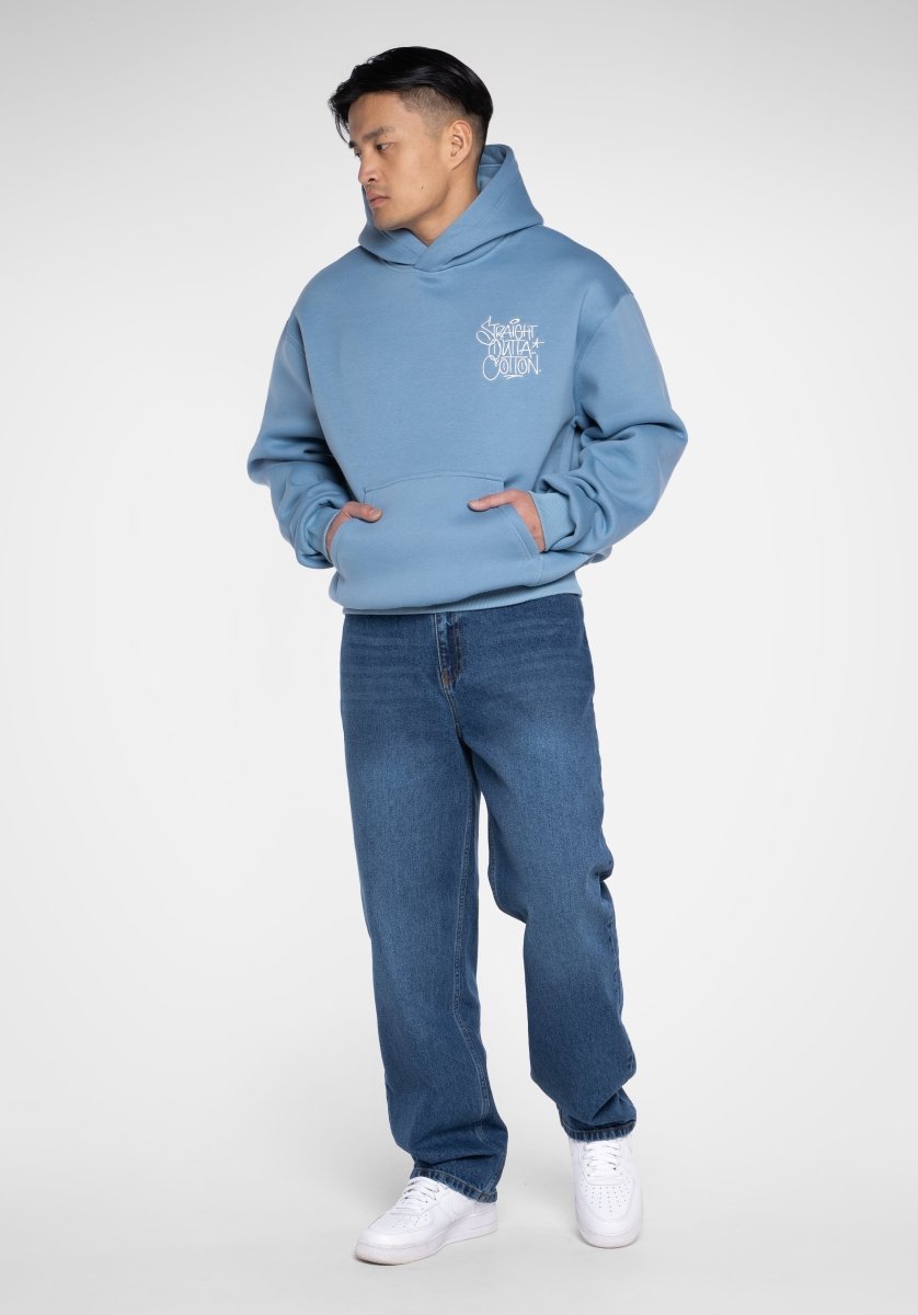 Oversize Hoodie Store Edition - Blue (Blau) – Hoodies von Straight Outta Cotton