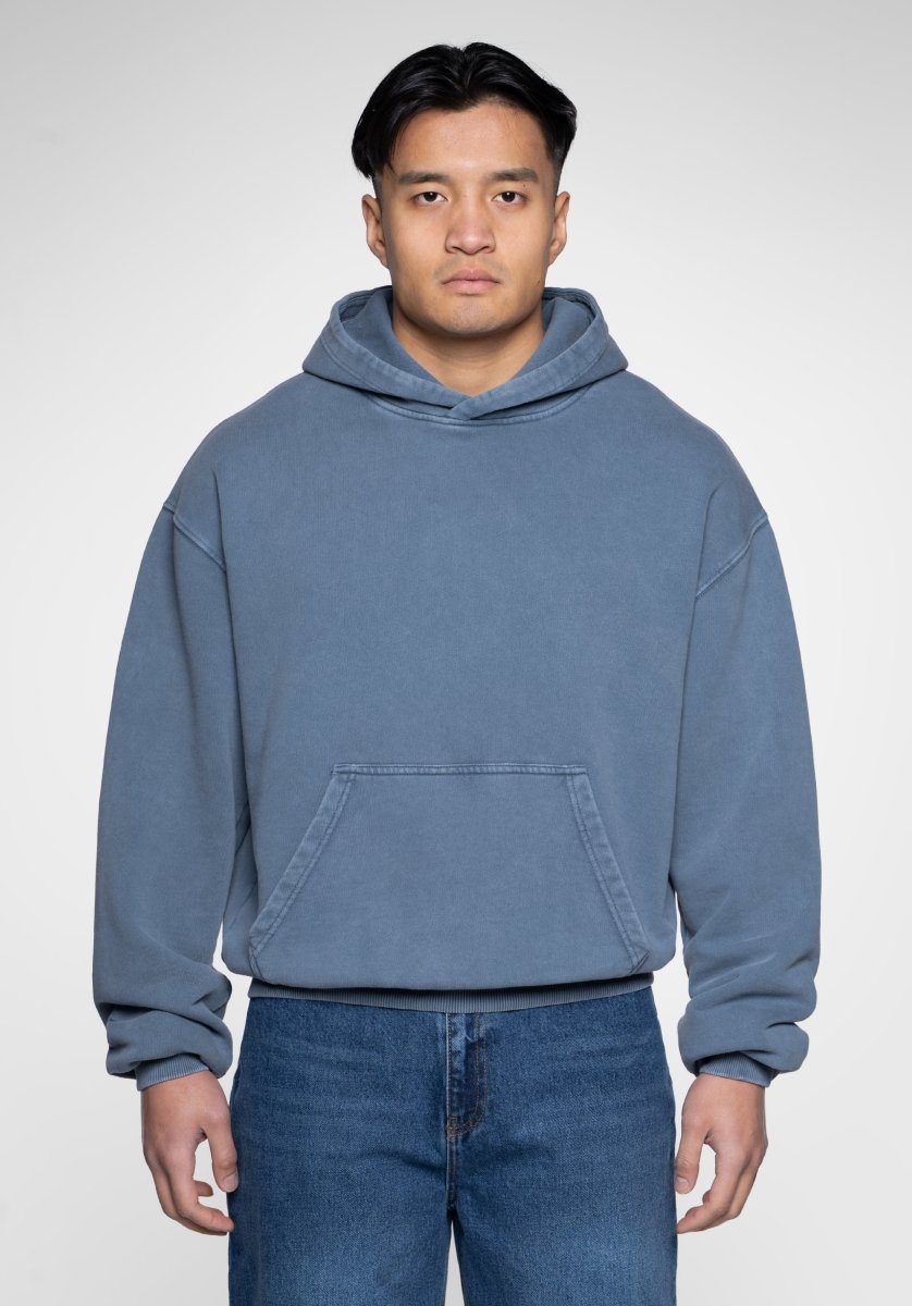 Oversize Hoodie Vintage Washed - Blue (Blau) – Hoodies von Straight Outta Cotton