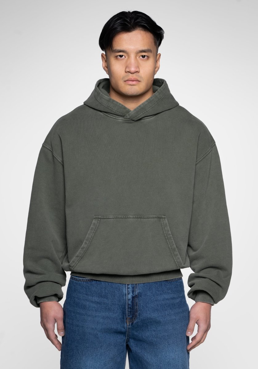 Oversize Hoodie Vintage Washed - Olive (Olive) – Hoodies von Straight Outta Cotton