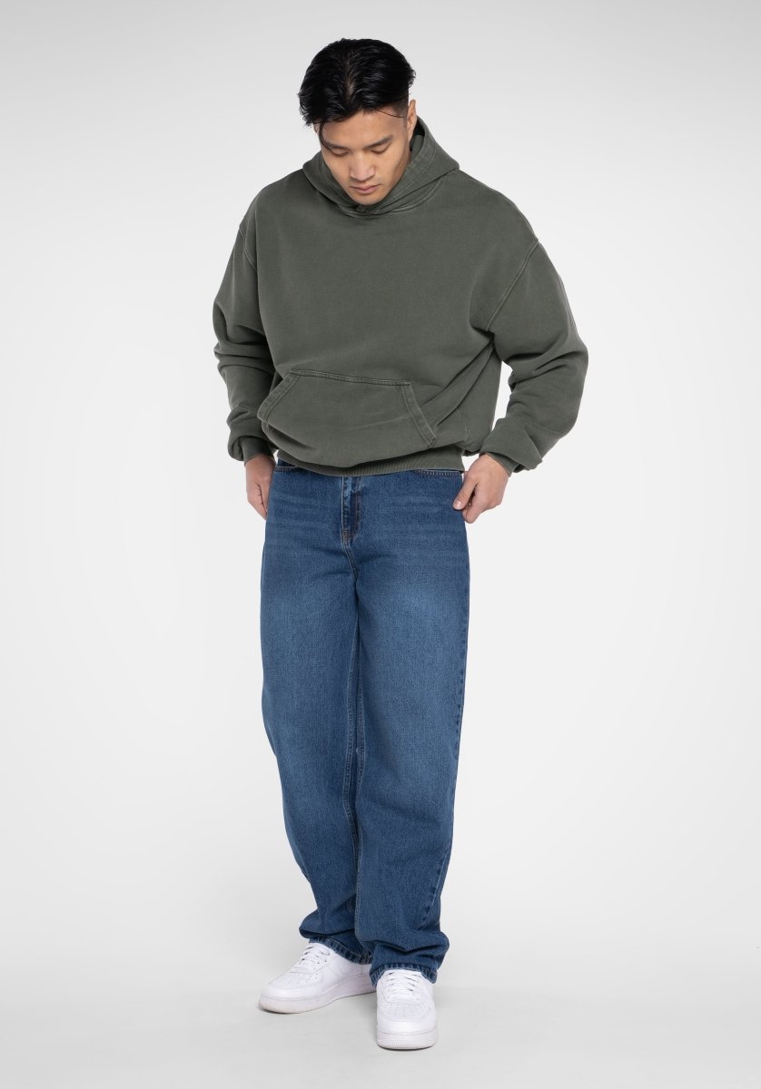 Oversize Hoodie Vintage Washed - Olive (Olive) – Hoodies von Straight Outta Cotton