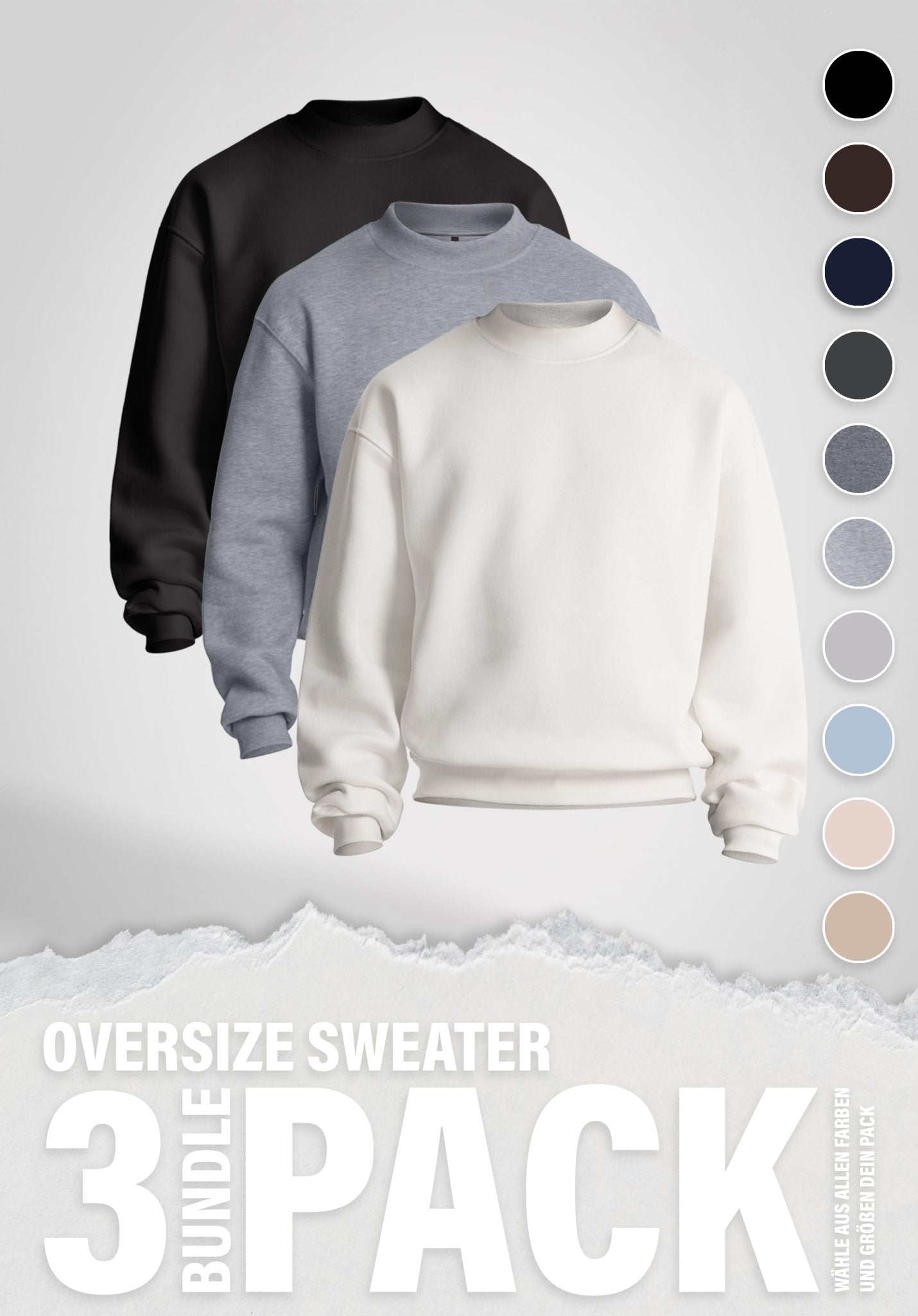 Oversize Sweater 3er Pack () – von Straight Outta Cotton
