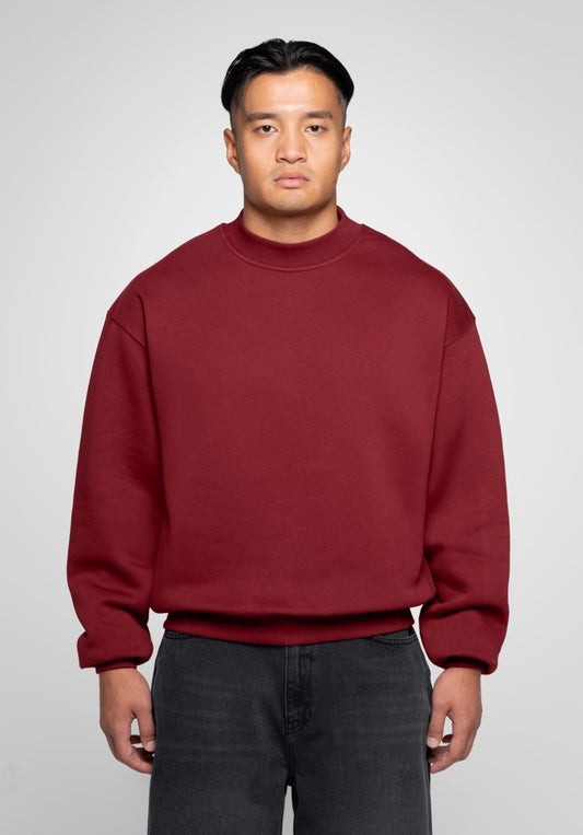 Oversize Sweater - Bordeaux (Bordeaux) – Oversize Sweater van Straight Outta Cotton