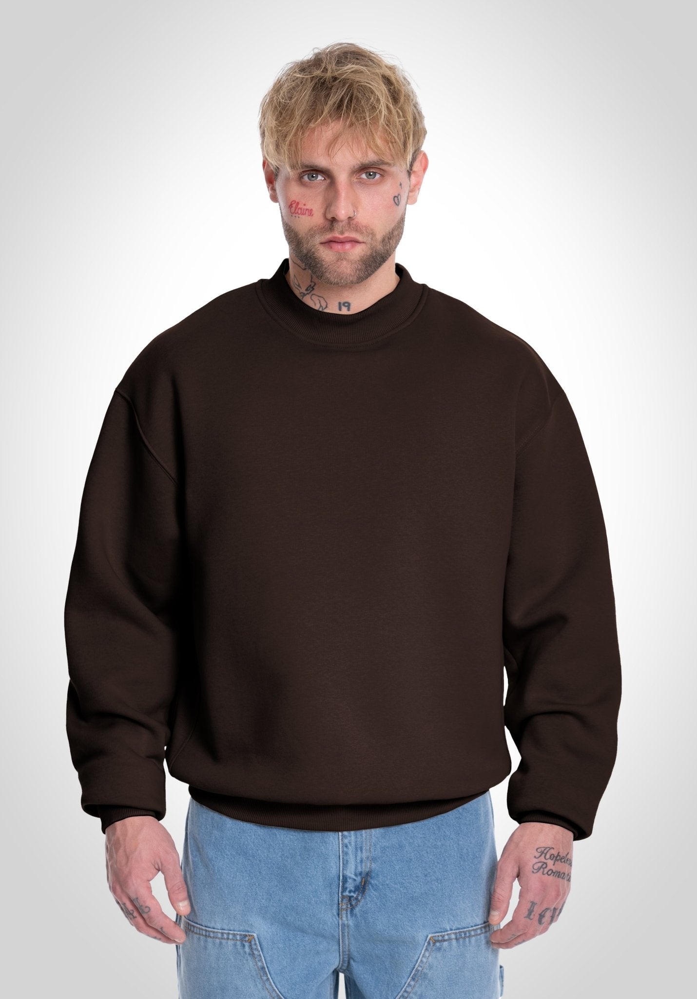 Oversize Sweater - Brown (Braun) – Oversize Sweater von Straight Outta Cotton