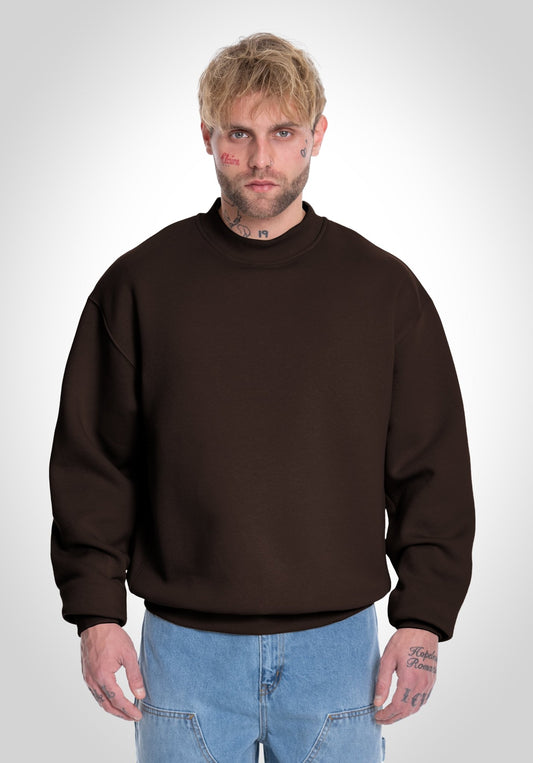 Oversize Sweater - Brown (Bruin) – Oversize Sweater van Straight Outta Cotton