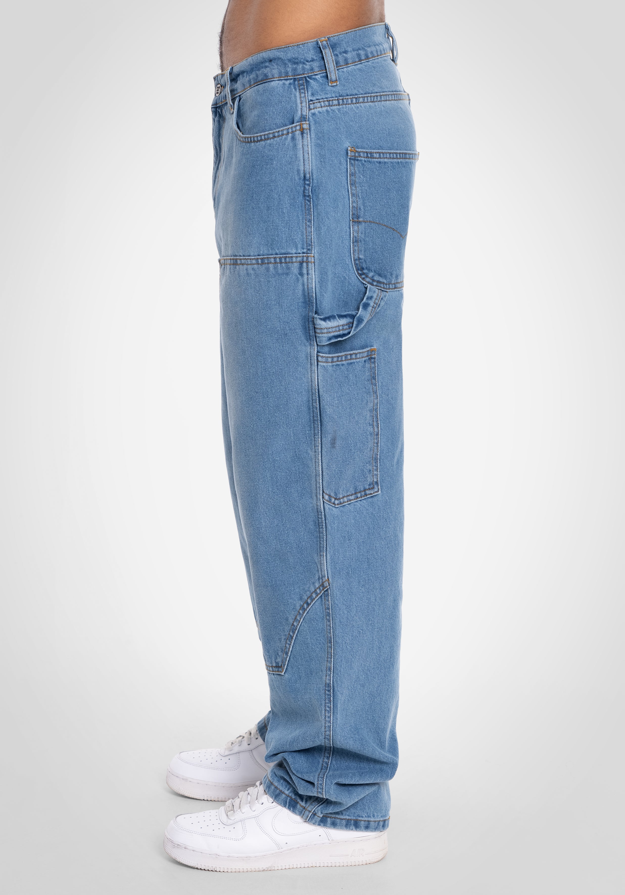 Patch Baggy Denim - Bleached