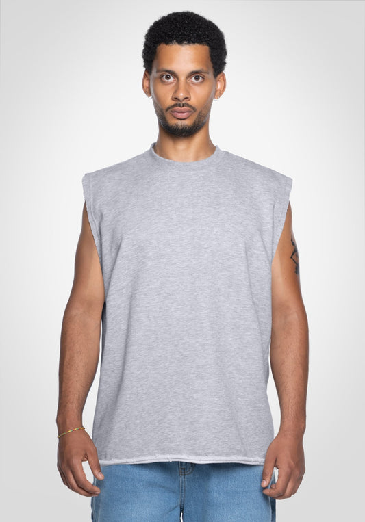 Sleeveless Tee - Melange Grey () – von Straight Outta Cotton
