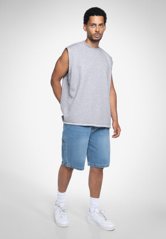Sleeveless Tee - Melange Grey () – von Straight Outta Cotton