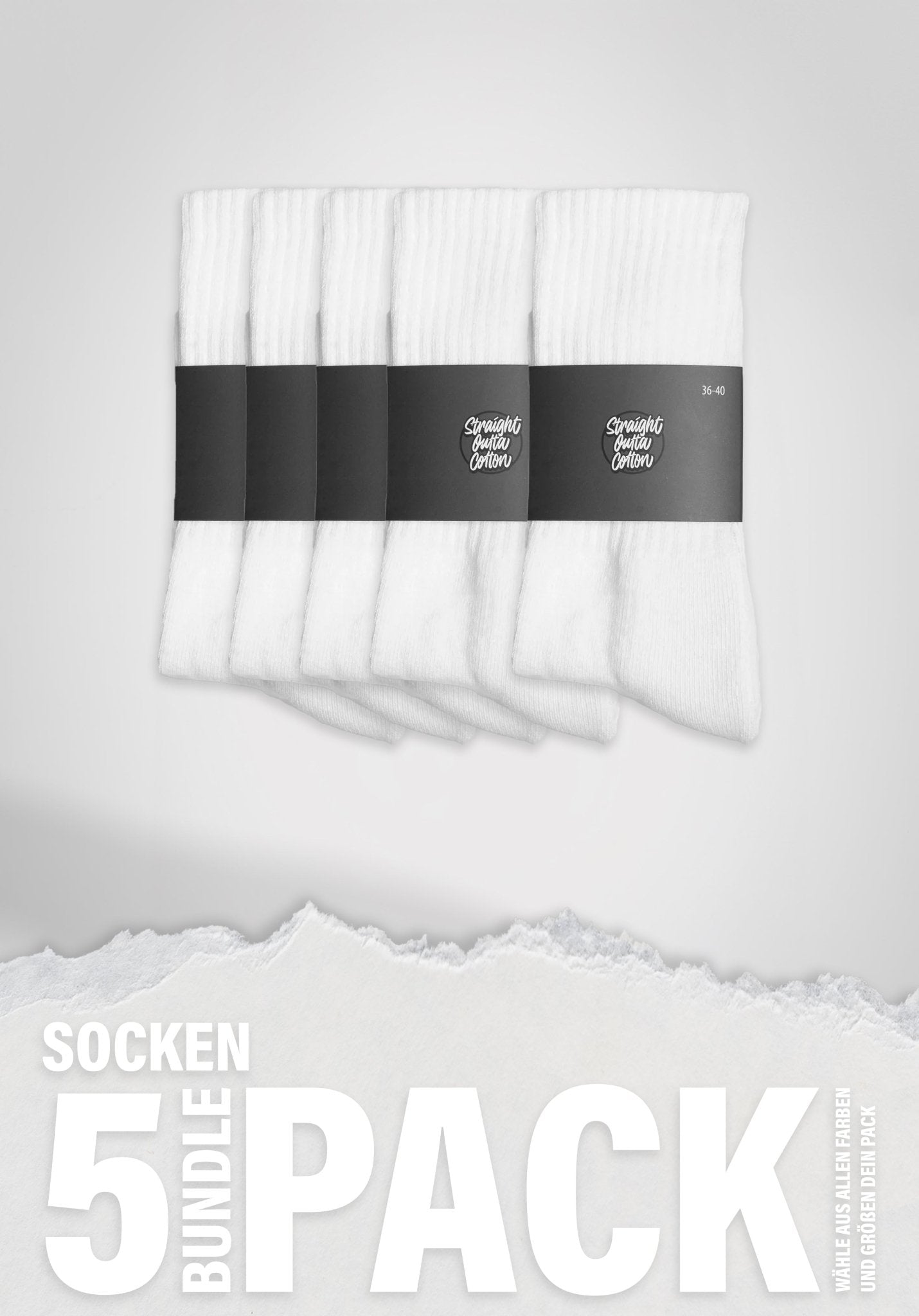 Socken 5er Pack () – Custom Bundle von Straight Outta Cotton