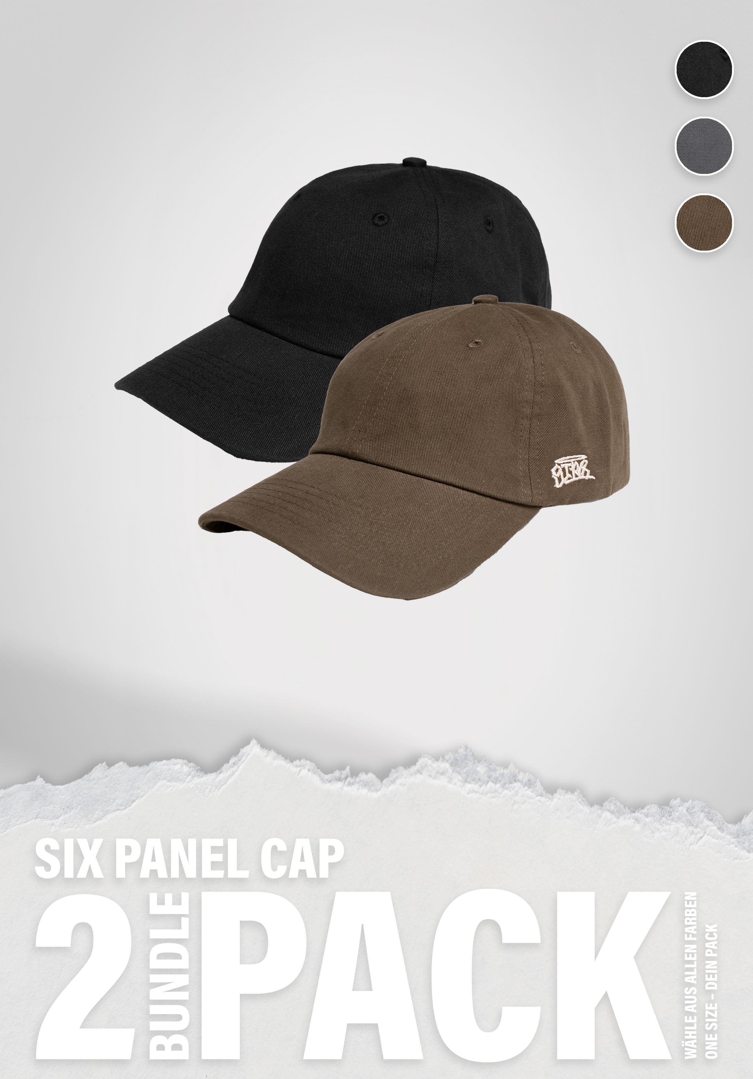 6 Panel Cap Doublepack