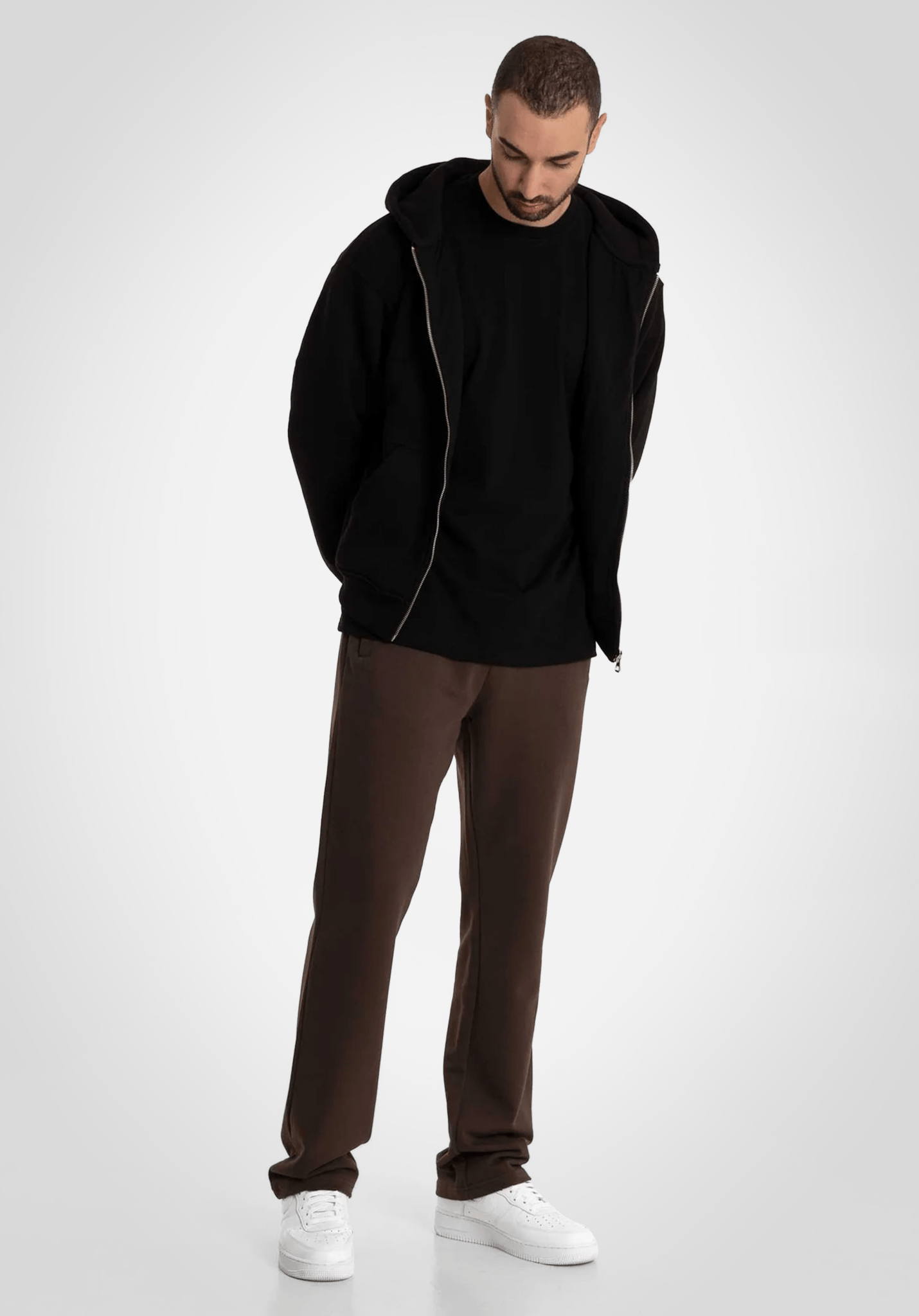 Straight Leg Jogger - Brown (Braun) – von Straight Outta Cotton