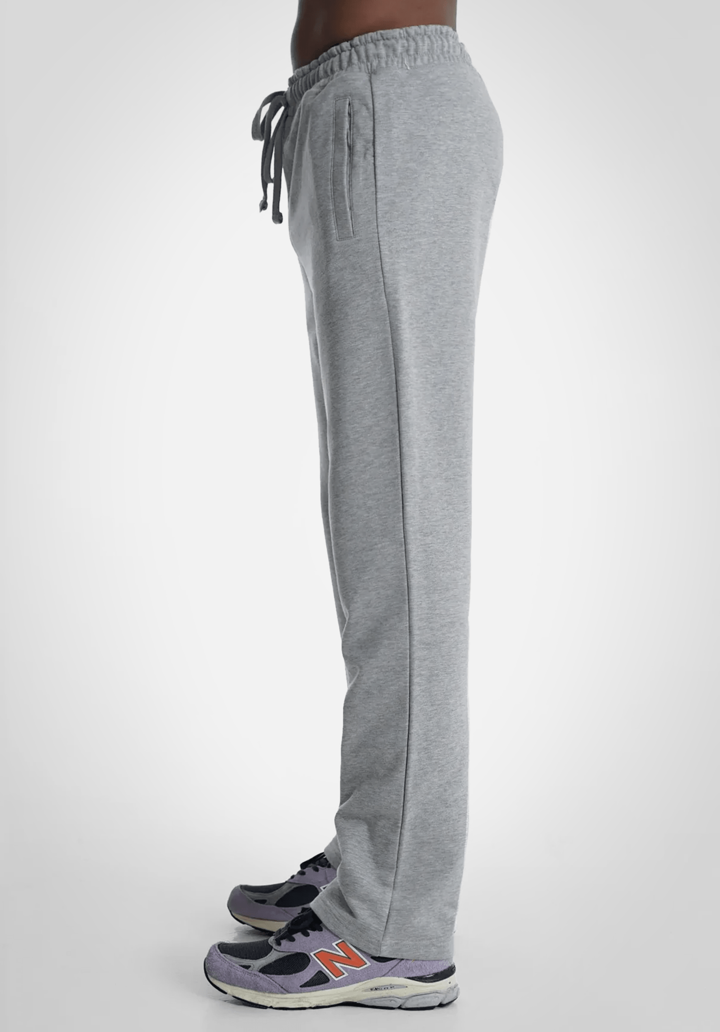 Straight Leg Jogger - Melange Grey (Grau) – von Straight Outta Cotton