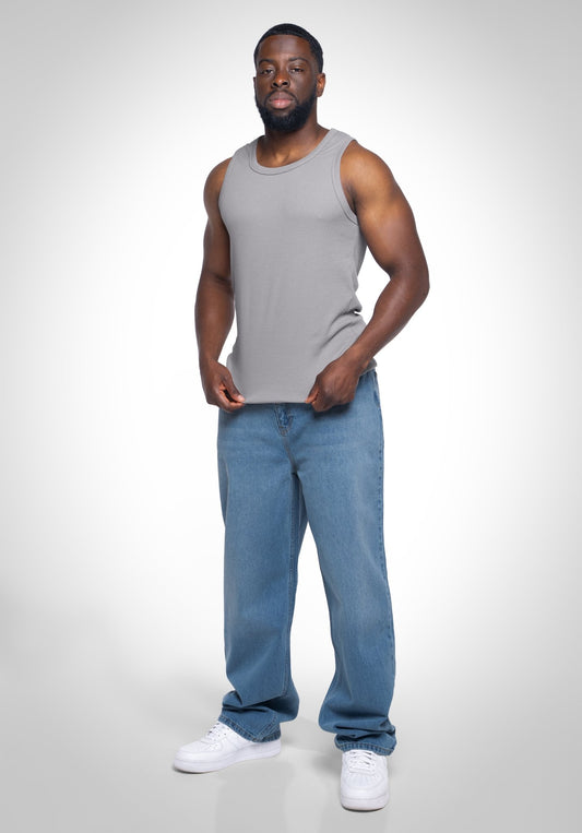 Tank Top - Cool Grey (Grau) – Tank Top von Straight Outta Cotton