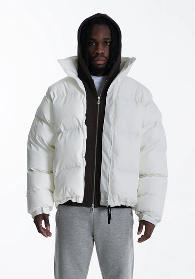 Puffer Jacket - Off White Straight Outta Cotton