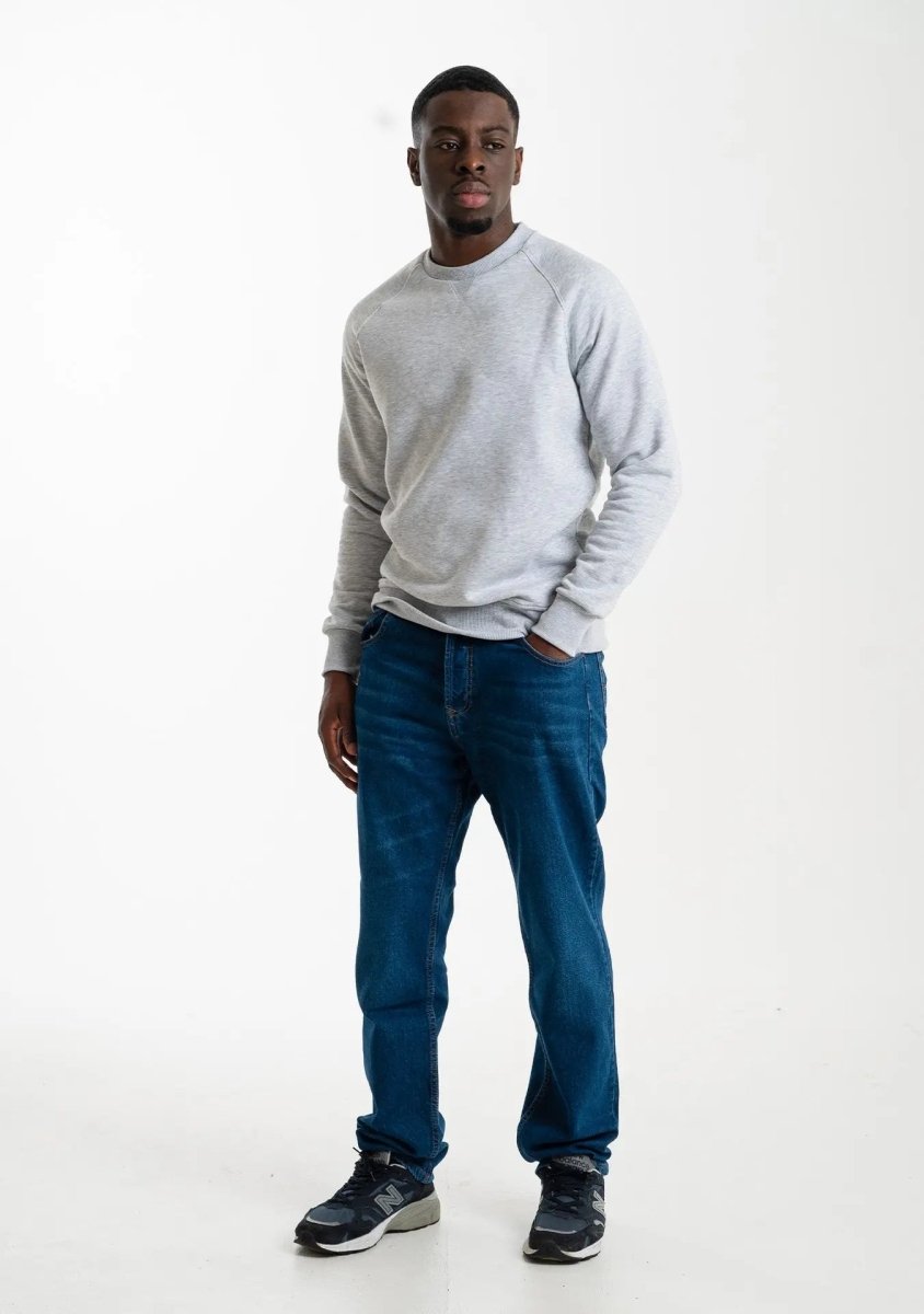 Basic Sweater - Snow Grey Straight Outta Cotton