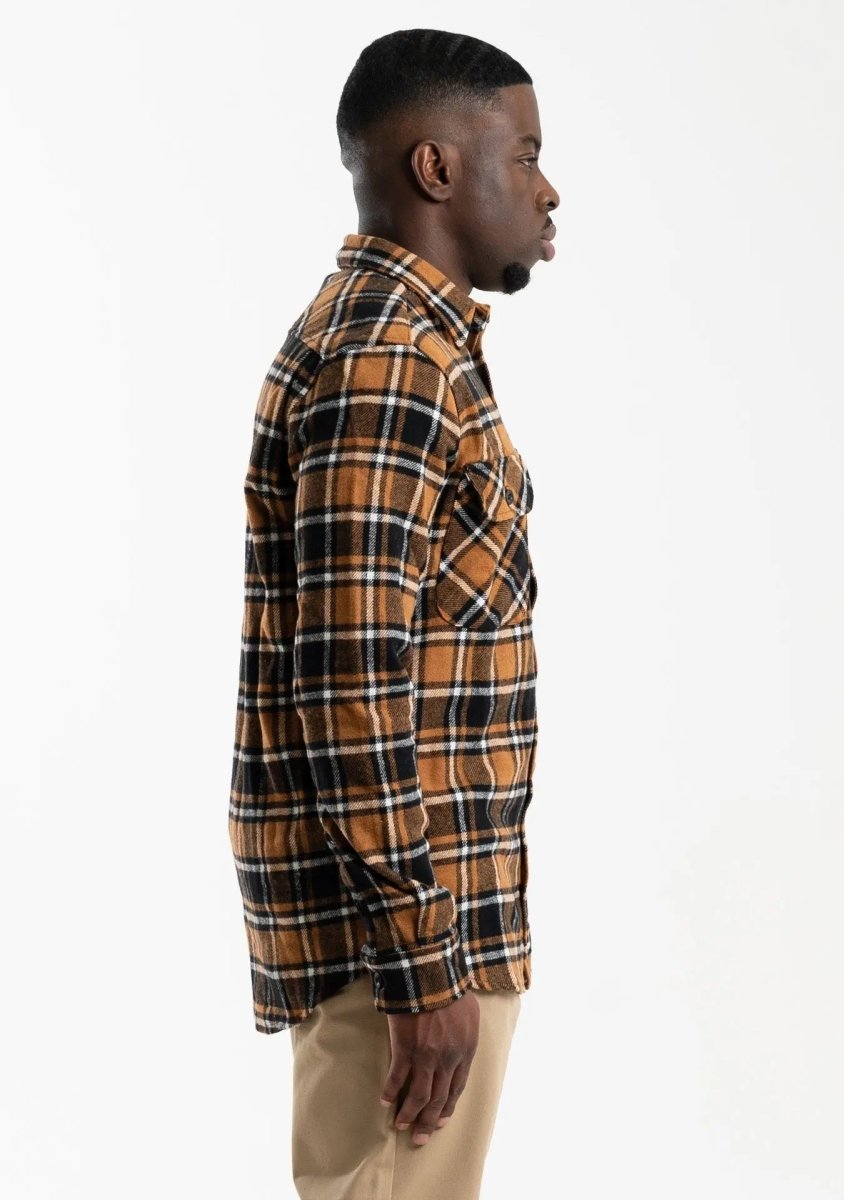 Heavy Flanellhemd - Orange Straight Outta Cotton