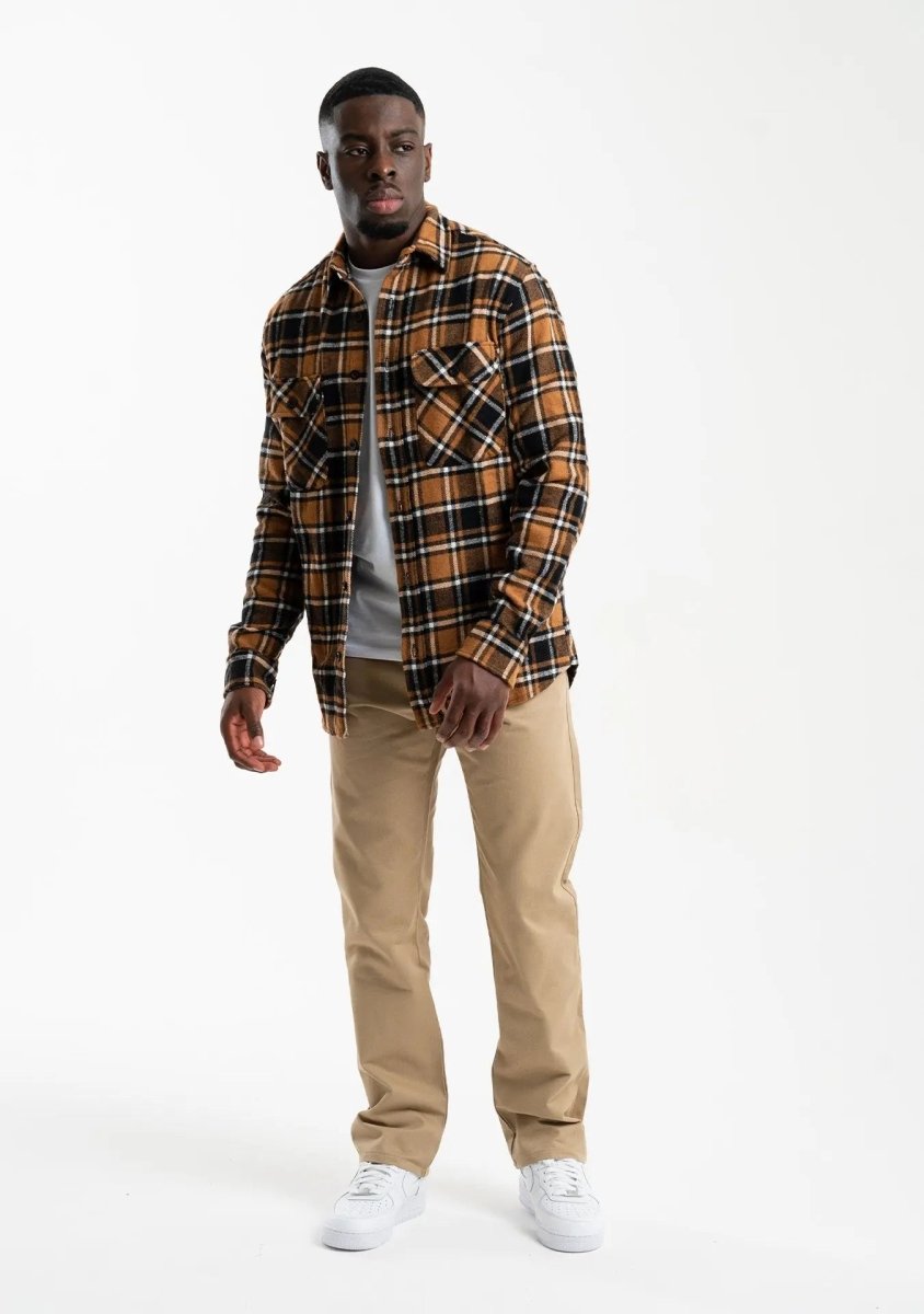 Heavy Flanellhemd - Orange Straight Outta Cotton