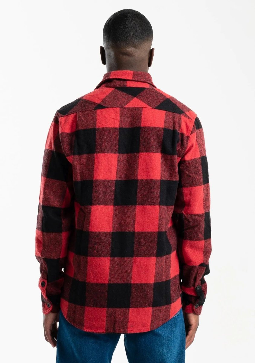 Heavy Flanellhemd - Red Straight Outta Cotton
