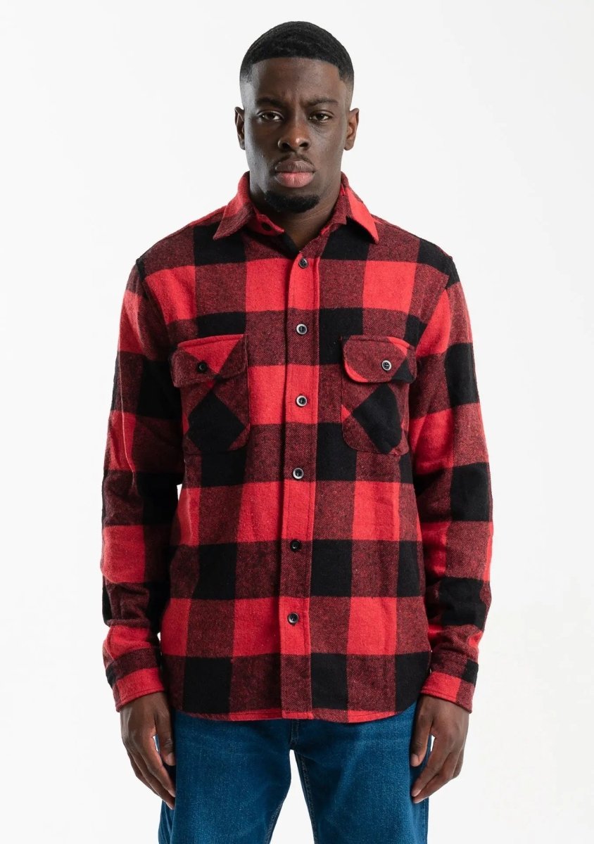Heavy Flanellhemd - Red Straight Outta Cotton