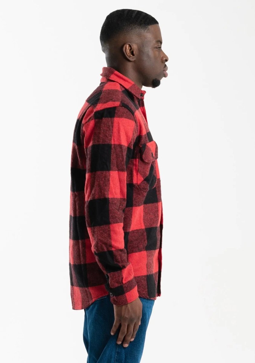 Heavy Flanellhemd - Red Straight Outta Cotton