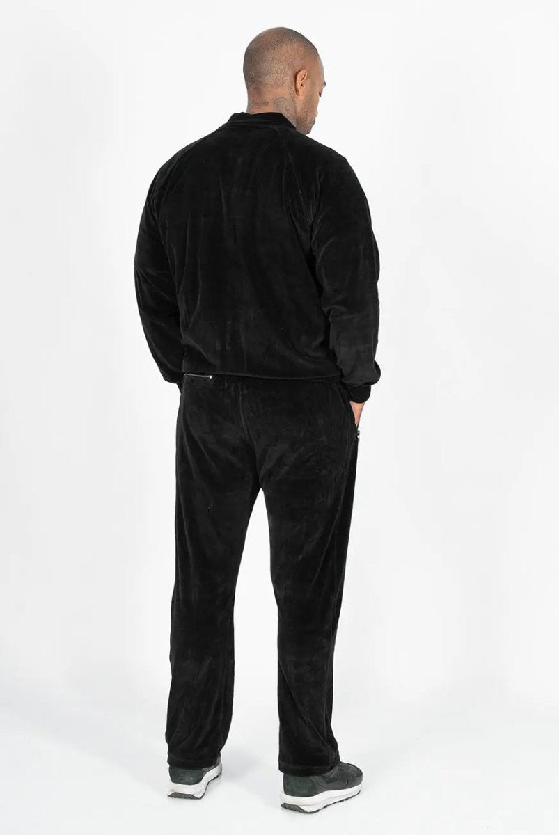 Velour Jacke - Black Straight Outta Cotton