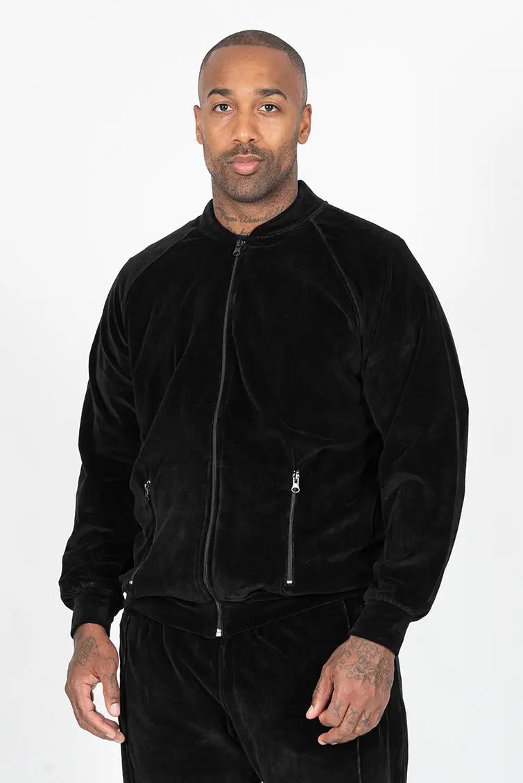 Velour Jacke - Black Straight Outta Cotton